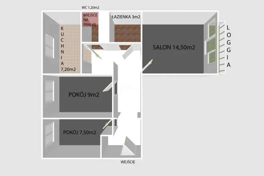 Radom, Ustronie, Sandomierska, 3 POKOJE, UL. SANDOMIERSKA, USTRONIE