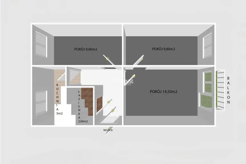 Radom, Nad Potokiem, Grzybowska, 3 POKOJE, PIERWSZE PIĘTRO, UL. GRZYBOWSKA