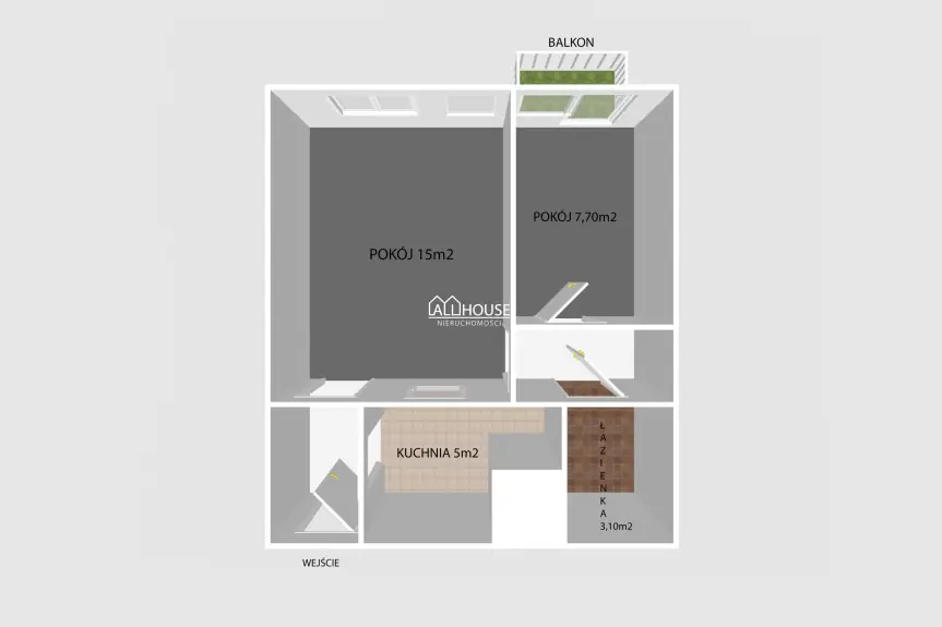 Radom, XV-lecia, 11 Listopada, 2 POKOJE, P:1/10, OS. XV-LECIA